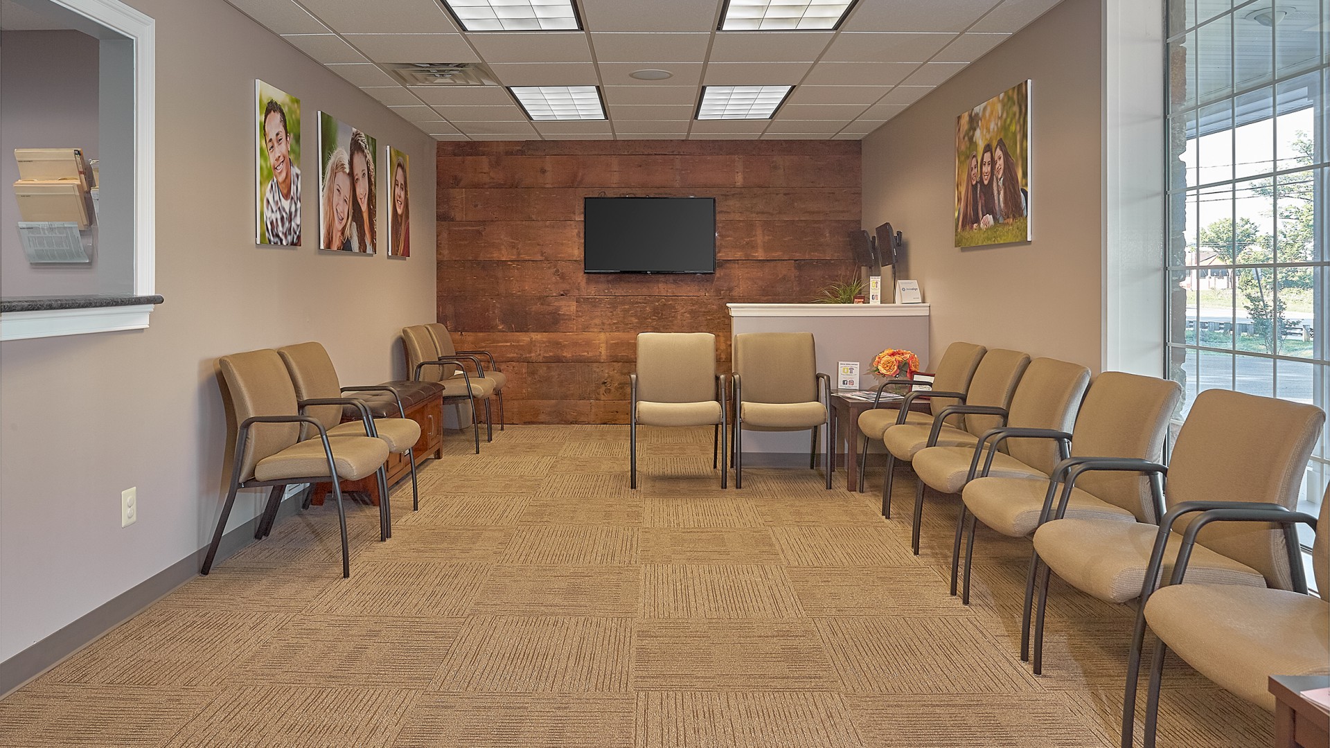 Picture of the waiting area, Mongiovi Orthodontics, Orthodontists in West Chester PA, Orthodontists in Wilmington DE, Orthodontists in Kennett Square, Orthodontists in Chadds Ford