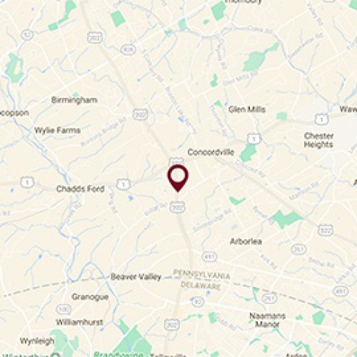Picture of the map and pin where Mongiovi Orthodontics is located